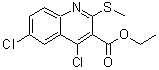 CAS 登录号：227958-96-5， 4,6-二氯-2-(甲硫基)-3-喹啉羧酸乙酯