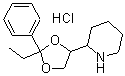 CAS 登录号：23239-37-4， (+)-2-(2-乙基-2-苯基-1,3-二氧戊环-4-基)哌啶盐酸盐