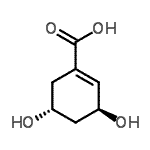 CAS 登录号：232952-09-9， (3S,5R)-3,5-二羟基-1-环己烯-1-羧酸
