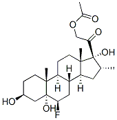 CAS 登录号：2353-58-4， 6b-氟-3b,5,17,21-四羟基-16a-甲基-5a-孕甾烷-20-酮 21-乙酸酯