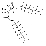 CAS 登录号:2355-57-9, 二(2,2,3,3,4,4,5,5,6,6,7,7-十二氟庚基)(1S,3R)-1,2,2-三甲基-1,3-环戊烷二羧酸酯