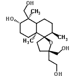 CAS 登录号：23554-81-6， (2R,2'R,5S,5'R,6'S,8A)-5-(2-羟基乙基)-5,5'-二(羟基甲基)-2',5',8A'-三甲基癸氢-2'H,3H-螺[呋喃-2,1'-萘]-6'-醇