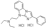 CAS 登录号：23572-32-9， 9-二乙基氨基乙基-2-苯基-9H-咪唑并[1,2-a]苯并咪唑二盐酸盐