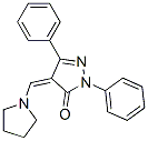 CAS 登录号:23711-44-6, 2,5-二苯基-4-(1-吡咯烷基亚甲基)-2H-吡唑-3(4H)-酮