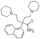 CAS 登录号:2390-11-6, 2-萘-1-基-4-哌啶-1-基-2-(2-哌啶-1-基乙基)丁酰胺