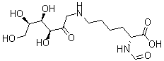 CAS 登录号:23931-59-1, alpha-N-甲酰基-(epsilon-N-1-脱氧-1-果糖基)-L-赖氨酸