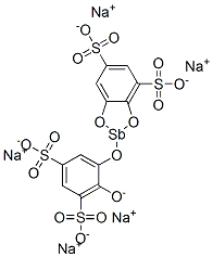 CAS 登录号:23940-36-5, 2-(2-氧代-3,5-二磺酸基苯氧基)-1,3,2-苯并二氧杂锑杂环戊二烯-4,6-二磺酸五钠