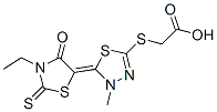 CAS 登录号：24075-61-4， [[5-(3-乙基-4-氧代-2-硫酮噻唑烷-5-亚基)-4,5-二氢-4-甲基-1,3,4-噻二唑-2-基]硫代]乙酸