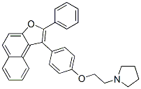CAS 登录号：24365-61-5， 1-[2-[4-(2-苯基萘并[2,1-b]呋喃-1-基)苯氧基]乙基]吡咯烷