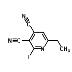 CAS 登录号：245079-31-6， 6-乙基-2-碘-3,4-吡啶二甲腈