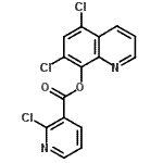 CAS 登录号：246147-23-9， 5,7-二氯-8-喹啉基2-氯烟酸酯