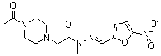 CAS 登录号：24632-58-4， N'-[(5-硝基呋喃-2-基)亚甲基]-4-乙酰基-1-哌嗪乙酰肼