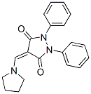 CAS 登录号:24665-81-4, 1,2-二苯基-4-(1-吡咯烷基亚甲基)-3,5-吡唑烷二酮