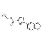 CAS 登录号：248249-53-8， 乙基2-(1,3-苯并二氧戊环-5-基)-1,3-噻唑-4-羧酸酯