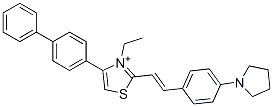 CAS 登录号：24840-59-3， 4-[1,1'-联苯]-4-基-3-乙基-2-[2-[4-(1-吡咯烷基)苯基]乙烯基]-噻唑鎓碘化物(1:1)