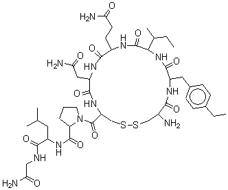 CAS 登录号:24870-58-4, (4-乙基-苯丙氨酰)(2)-缩宫素