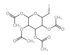 CAS 登录号:24871-54-3, 6-脱氧-6-碘-alpha-D-吡喃葡萄糖 1,2,3,4-四乙酸酯