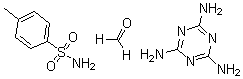CAS 登录号:25067-00-9, 4-甲基-苯磺酰胺与甲醛和 1,3,5-三嗪-2,4,6-三胺聚合物