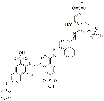 CAS 登录号：25180-11-4， 4-羟基-5-[[4-[[4-[[1-羟基-6-(苯基氨基)-3-磺基-2-萘基]偶氮]-6-磺基萘基]偶氮]萘基]偶氮]萘-2,7-二磺酸