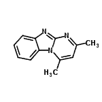 CAS 登录号：25513-98-8， 2,4-二甲基嘧啶并[1,2-a]苯并咪唑