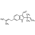 CAS 登录号：25584-28-5， 2-(2-甲基-3-丁烯-2-基)-6-(3-甲基-2-丁烯-1-基)-1H-吲哚-3-甲醛