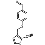 CAS 登录号：256471-05-3， 3-[(4-甲酰基苯氧基)甲基]-2-噻吩甲腈