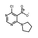 CAS # 25710-26-3, 4-Chloro-5-Nitro-6-(1-Pyrrolidinyl)Pyrimidine