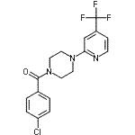CAS 登录号：257862-67-2， (4-氯苯基){4-[4-(三氟甲基)-2-吡啶基]-1-哌嗪基}甲酮