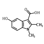 CAS 登录号：25888-01-1， 5-羟基-1,2-二甲基-1H-吲哚-3-羧酸