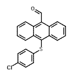 CAS 登录号：259196-25-3， 10-[(4-氯苯基)硫基]-9-蒽甲醛
