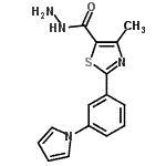 CAS 登录号：262589-42-4， 4-甲基-2-[3-(1H-吡咯-1-基)苯基]-1,3-噻唑-5-甲酰肼