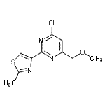 CAS#: 263897-42-3, 4-Chloro-6-(Methoxymethyl)-2-(2-Methyl-1,3-Thiazol-4-Yl)Pyrimidine