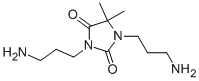 CAS 登录号：26412-79-3， 1,3-二(3-氨基丙基)-5,5-二甲基咪唑烷-2,4-二酮