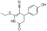 CAS 登录号：264254-92-4， 2-(乙硫基)-4-(4-羟基苯基)-6-氧代-1,4,5,6-四氢-3-吡啶甲腈