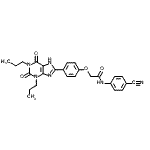 CAS 登录号：264622-58-4， N-(4-氰基苯基)-2-[4-(2,6-二氧代-1,3-二丙基-2,3,6,9-四氢-1H-嘌呤-8-基)苯氧基]乙酰胺