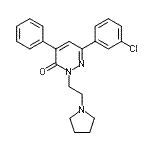 CAS 登录号：26466-77-3， 6-(3-氯苯基)-4-苯基-2-[2-(1-吡咯烷基)乙基]-3(2H)-哒嗪酮