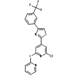 CAS 登录号：266361-97-1， 2-氯-6-(2-吡啶基硫基)-4-{4-[3-(三氟甲基)苯基]-1,3-噻唑-2-基}吡啶