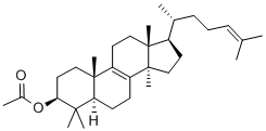 CAS 登录号：2671-68-3， [(3S,10S,13R,14R,17R)-4,4,10,13,14-五甲基-17-[(2R)-6-甲基庚-5-烯-2-基]-2,3,5,6,7,11,12,15,16,17-十氢-1H-环戊二烯并[a]菲-3-基]乙酸酯
