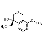 CAS 登录号：267876-80-2， (4S)-4-乙基-8-甲氧基-3,4-二氢-1H-吡喃并[3,4-c]吡啶-4-醇