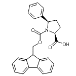 CAS 登录号：269078-71-9， (5R)-1-[(9H-芴-9-基甲氧基)羰基]-5-苯基-L-脯氨酸