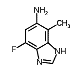 CAS 登录号：269083-21-8， 4-氟-7-甲基-1H-苯并咪唑-6-胺