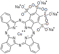 CAS#: 27360-85-6, 29H,31H-Phthalocyanine-1,2,3,4-Tetrasulfonate, Copper(2+) Sodium Salt (1:1:4)