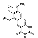 CAS 登录号：273928-38-4， 5-(2,3,4-三甲氧基苄亚基)-2,4,6(1H,3H,5H)-嘧啶三酮