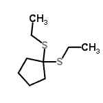 CAS 登录号：27482-19-5， 1,1-二(乙硫基)环戊烷