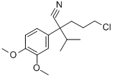 CAS 登录号:27487-83-8, 5-氯-2-(3,4-二甲氧基苯基)-2-异丙基戊腈