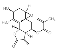 CAS 登录号：27542-17-2， [(1aR,3S,4Z,5aR,8aR,9R,10aR)-1a,2,3,5a,7,8,8a,9,10,10alpha-十氢-3-羟基-4,10alpha-二甲基-8-亚甲基-7-氧代环氧乙烷并[5,6]环癸[1,2-b]呋喃-9-基] 2-甲基丙烯酸酯