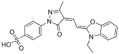 CAS 登录号：27583-41-1， 4-[4-[(3-乙基-3H-苯并恶唑-2-亚基)亚乙基]-4,5-二氢-3-甲基-5-氧代-1H-吡唑-1-基]苯磺酸