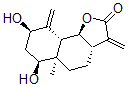 CAS 登录号：27740-14-3， (3aS,9abeta,9balpha)-3abeta,4,5,5a,6,7,8,9,9a,9b-十氢-6beta,8beta-二羟基-5aalpha-甲基-3,9-二(亚甲基)萘并[1,2-b]呋喃-2(3H)-酮