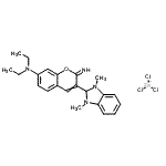 CAS 登录号:27778-30-9, 2-(7-(二乙基氨基)-2-亚氨基-2H-1-苯并吡喃-3-基)-1,3-二甲基-1H-苯并咪唑三氯锌酸酯