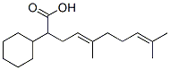 CAS 登录号：27783-27-3， (4E)-2-环己基-5,9-二甲基-癸-4,8-二烯酸